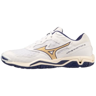 Zapatillas Balonmano Mizuno WAVE Phantom 3 Hombre Blancos / Azules / Dorados - Chile M317ARQTYZ